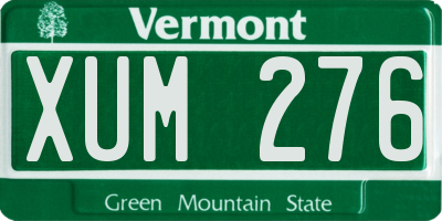 VT license plate XUM276
