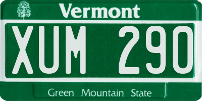 VT license plate XUM290