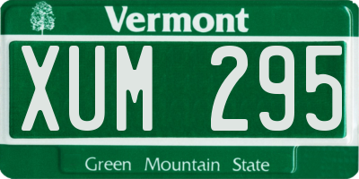 VT license plate XUM295