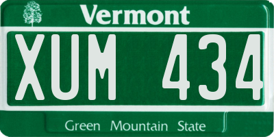 VT license plate XUM434