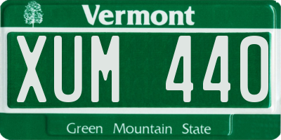 VT license plate XUM440