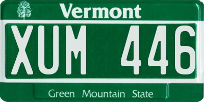 VT license plate XUM446