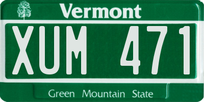 VT license plate XUM471