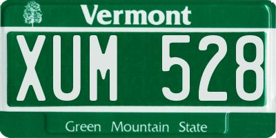 VT license plate XUM528