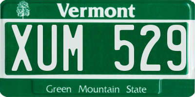 VT license plate XUM529
