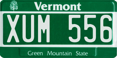 VT license plate XUM556