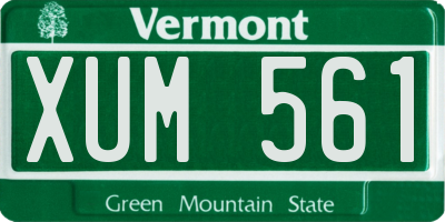 VT license plate XUM561
