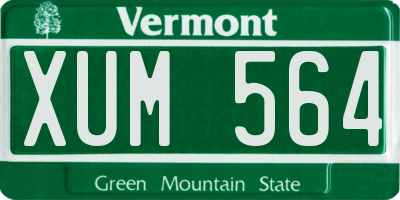 VT license plate XUM564