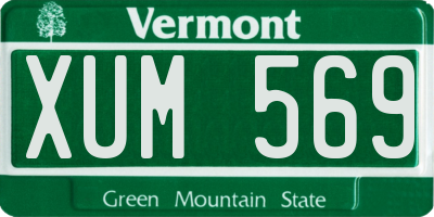 VT license plate XUM569