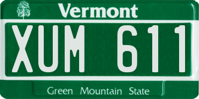 VT license plate XUM611