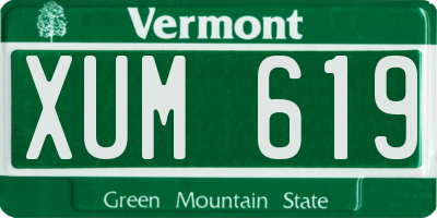 VT license plate XUM619
