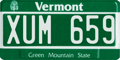 VT license plate XUM659