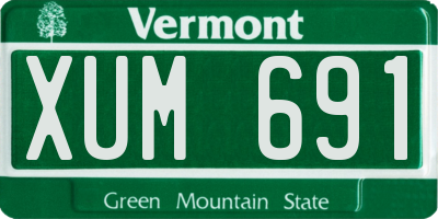 VT license plate XUM691