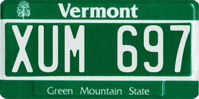 VT license plate XUM697