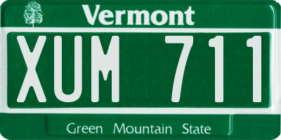 VT license plate XUM711