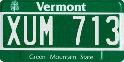 VT license plate XUM713