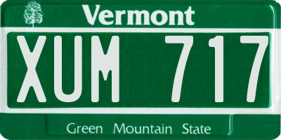 VT license plate XUM717