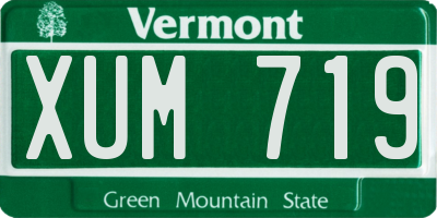 VT license plate XUM719