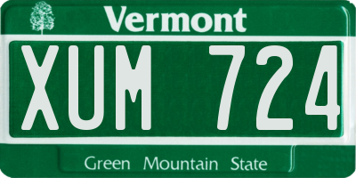 VT license plate XUM724