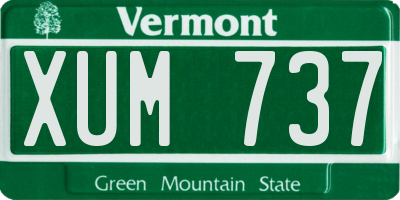 VT license plate XUM737