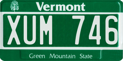 VT license plate XUM746