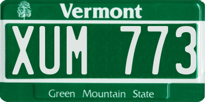 VT license plate XUM773