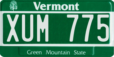 VT license plate XUM775