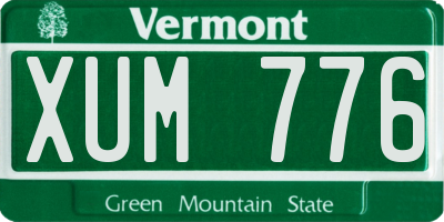 VT license plate XUM776
