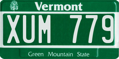 VT license plate XUM779