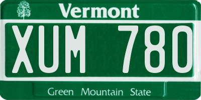 VT license plate XUM780