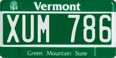 VT license plate XUM786