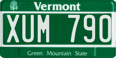 VT license plate XUM790
