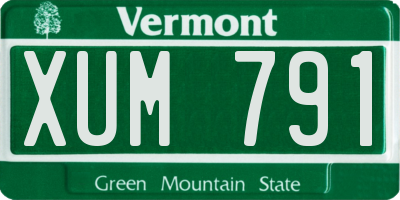 VT license plate XUM791