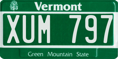 VT license plate XUM797