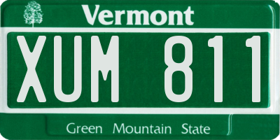 VT license plate XUM811