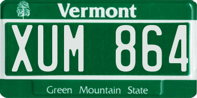 VT license plate XUM864