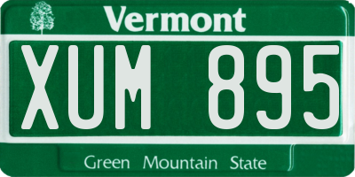 VT license plate XUM895
