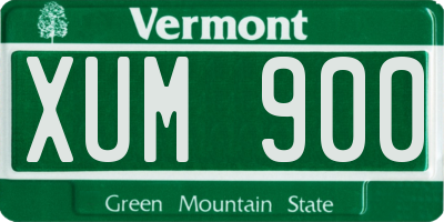 VT license plate XUM900