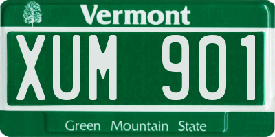VT license plate XUM901