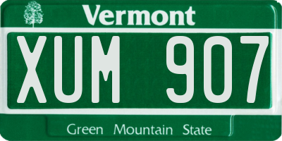 VT license plate XUM907
