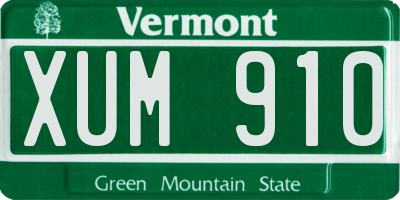 VT license plate XUM910