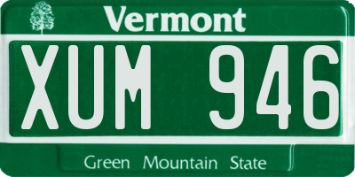VT license plate XUM946