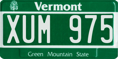 VT license plate XUM975