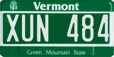 VT license plate XUN484