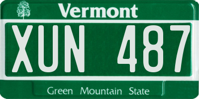 VT license plate XUN487