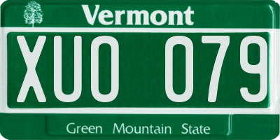 VT license plate XUO079