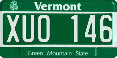 VT license plate XUO146