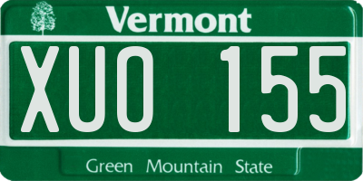 VT license plate XUO155