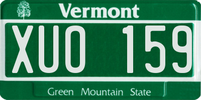 VT license plate XUO159