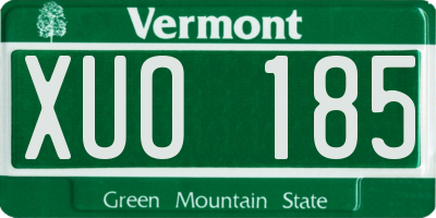 VT license plate XUO185